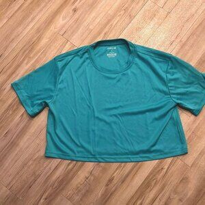 SHEIN teal cropped t-shirt size Large
